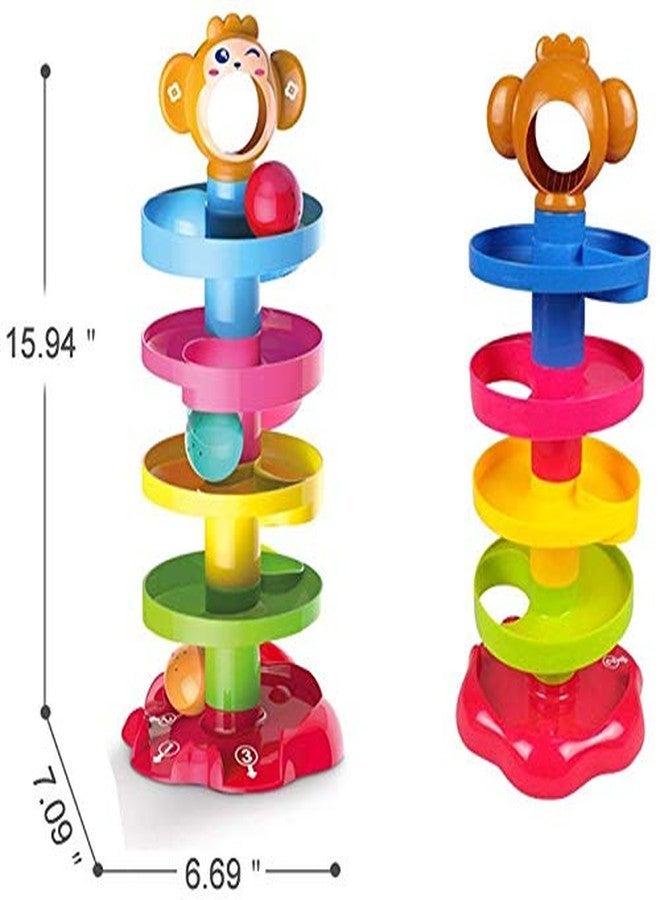 plutofit Early Education Rolling Ball Ramp Drop Toys (Roll and Swirl Ball for Kids) - Image 4
